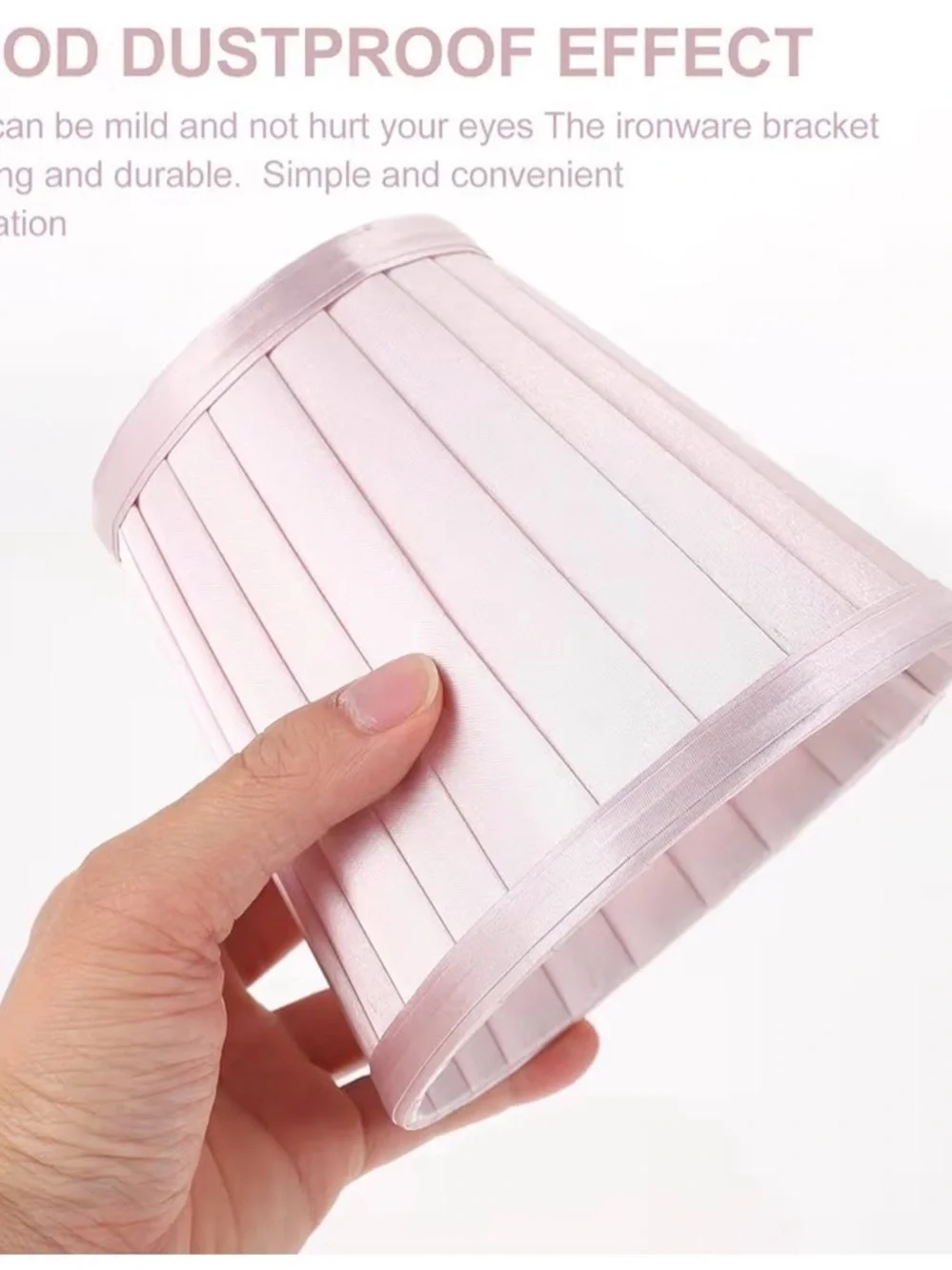 Beaupretty Clip On Lamp Shade, Small Pleated Lampshade